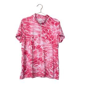 Weekends by Chico’s pink print short sleeve size 3 XL